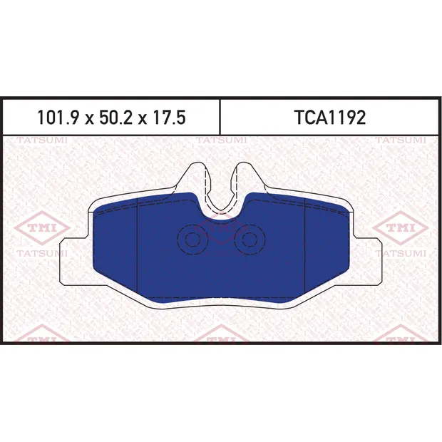 Колодки тормозные дисковые задние MERCEDES W639 03-> TATSUMI TCA1192