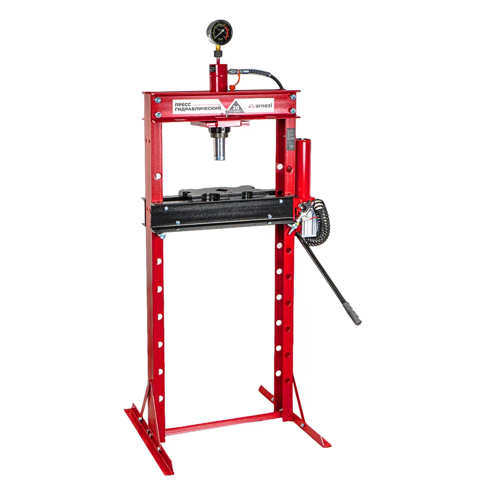 Пресс гидравлический 20т с манометром, пневмопривод ARNEZI R7109107