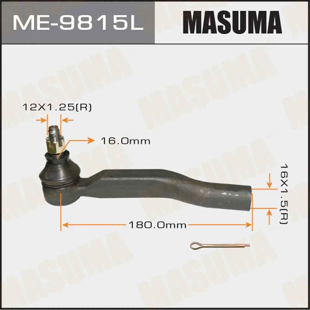 Наконечник рулевой тяги MASUMA AVENSIS, VERSO/ ADT270, ZRT270 LH MASUMA ME9815L