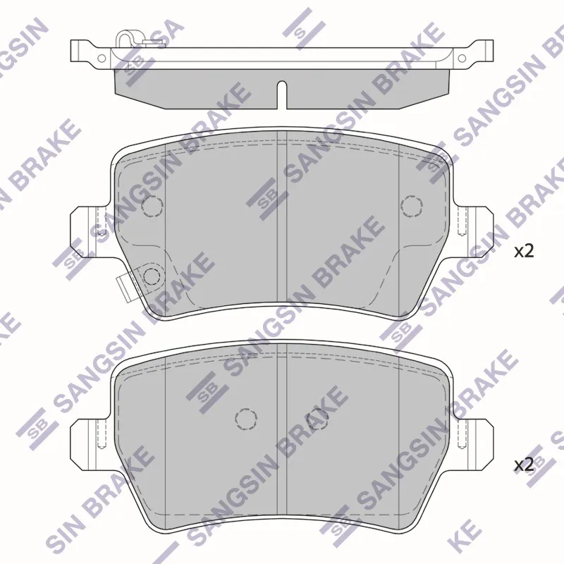 Колодки задние SANGSIN BRAKE SP2496B