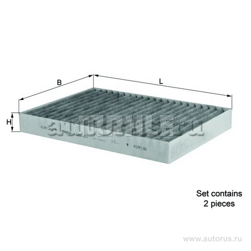 Фильтр салонный (угольный) (компл.2шт.) KNECHT/MAHLE LAK292/S MB W215/W221 KNECHT/MAHLE LAK292/S