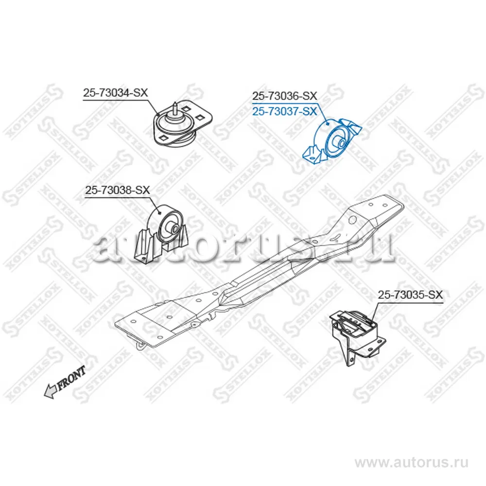 Подушка ДВС зад.Daewoo Evanda 02 VIN STELLOX 2573037_SX