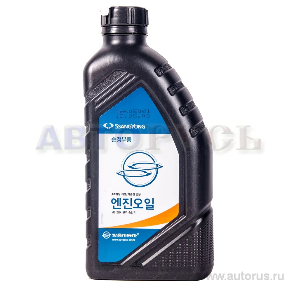 Масло моторное SSANG YONG Motor Oil 10W-40 полусинтетическое 1 л 0000000399