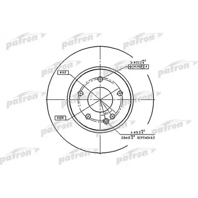 Диск тормозной передний MERCEDES-BENZ: C-CLASS 93-00, C-CLASS униве PATRON PBD2779