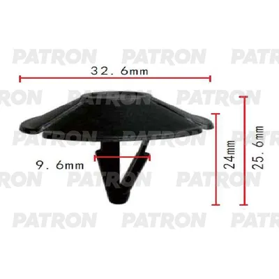 Клипса пластмассовая Chrysler, Dodge применяемость: капот - шумоизоляци PATRON P371877