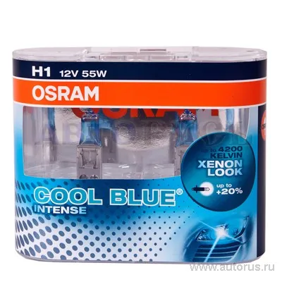 Лампа 12V H1 55W OSRAM COOL BLUE INTENSE 2 шт. DUOBOX 64150CBI-HCB