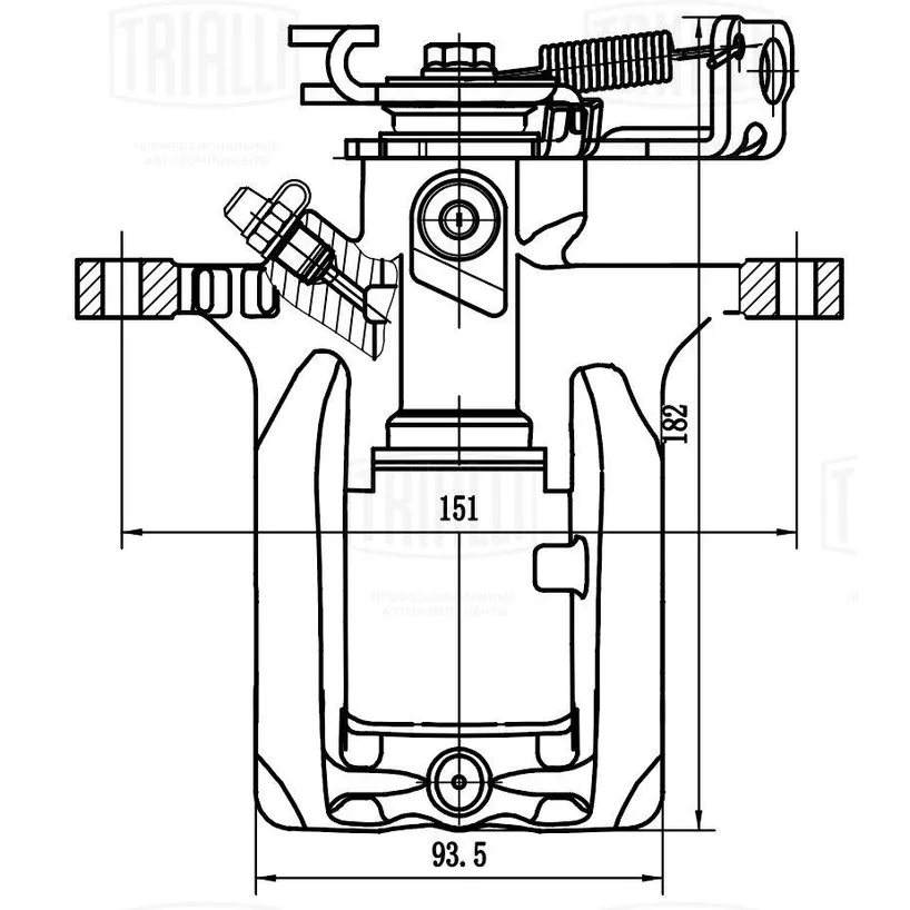 Суппорт торм. для а/м Opel Astra J (10-)/Zafira C (11-) зад. лев. d40мм (CF 203001) TRIALLI CF 203001