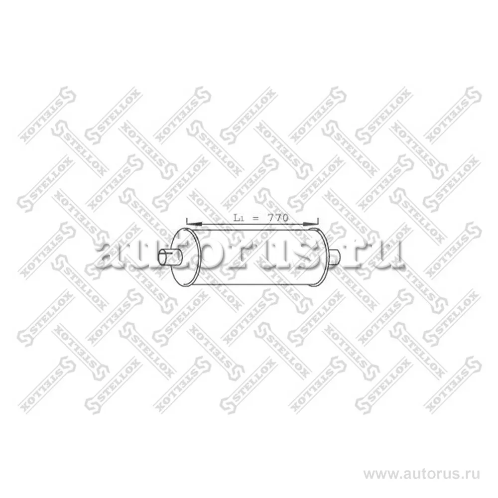 Глушитель задний L 750 Iveco Tector STELLOX 82-03061-SX
