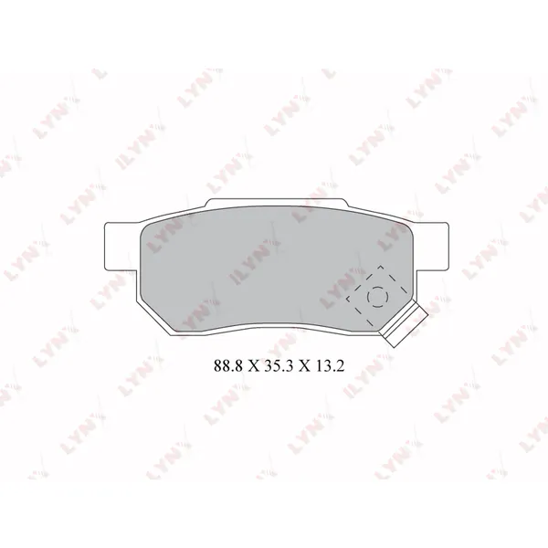 Колодки тормозные задние honda jazz 1.4 08 civic 1.5-2.0d 91-01 concerto 1.5-1.8d 95 LYNXauto BD3428