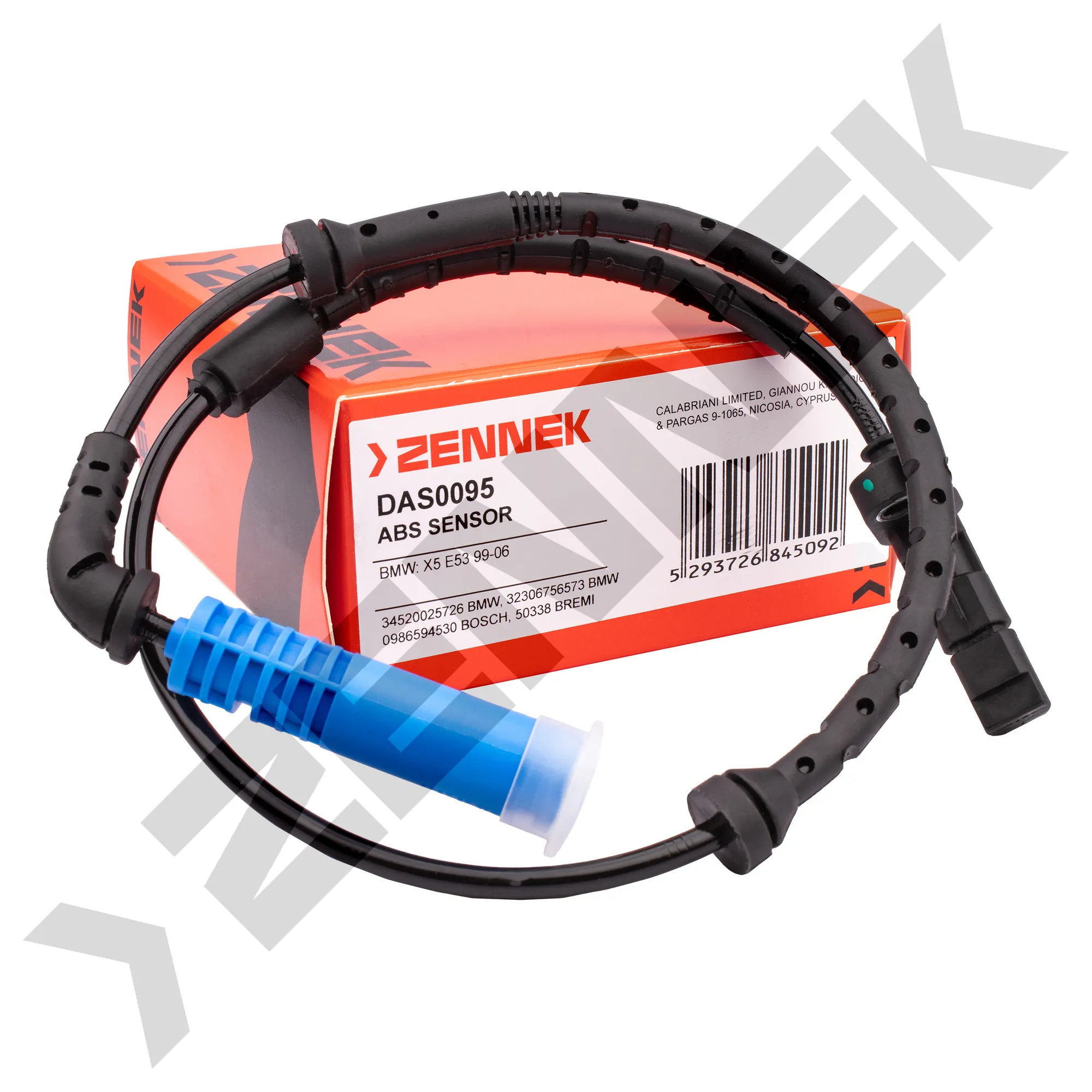 Датчик ABS задний левый/правый BMW X5 E53 99-06 ZENNEK DAS0095