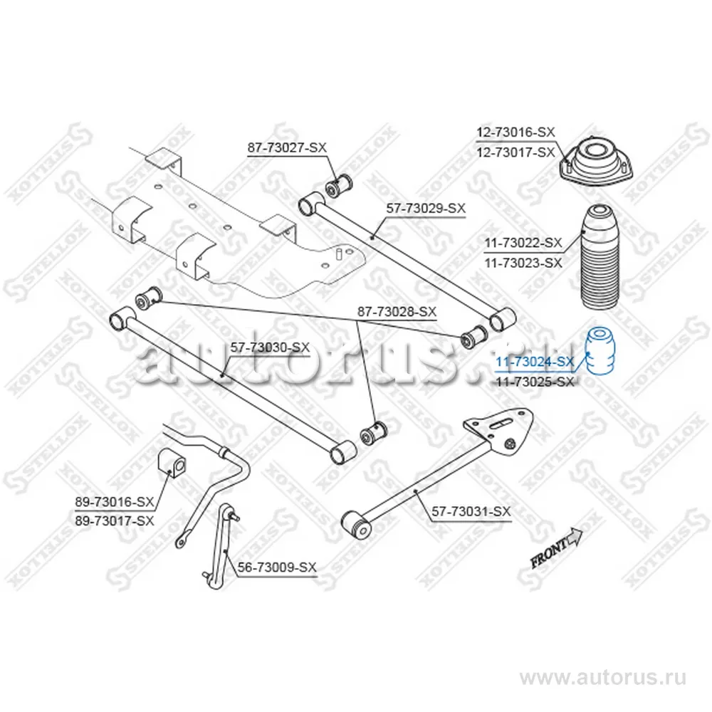 Отбойник амортизатора заднего Daewoo Lacetti Sedan/Hatchback 04> STELLOX 11-73024-SX