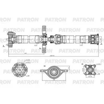 Вал карданный HYUNDAI: IX35/Tucson 2010-2015 \ KIA Sportage 2010 PATRON PKR006