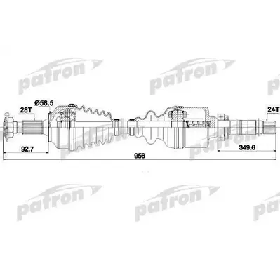 Полуось прав PEUGEOT: 407 1.6HDI/1.8/2.0 04>, CITROEN: C5 PATRON PDS4580