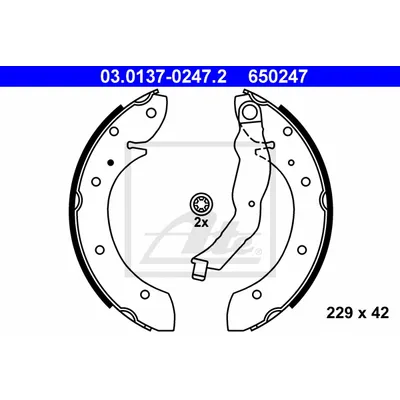 Колодки тормозные барабанные ATE 03.0137-0247.2