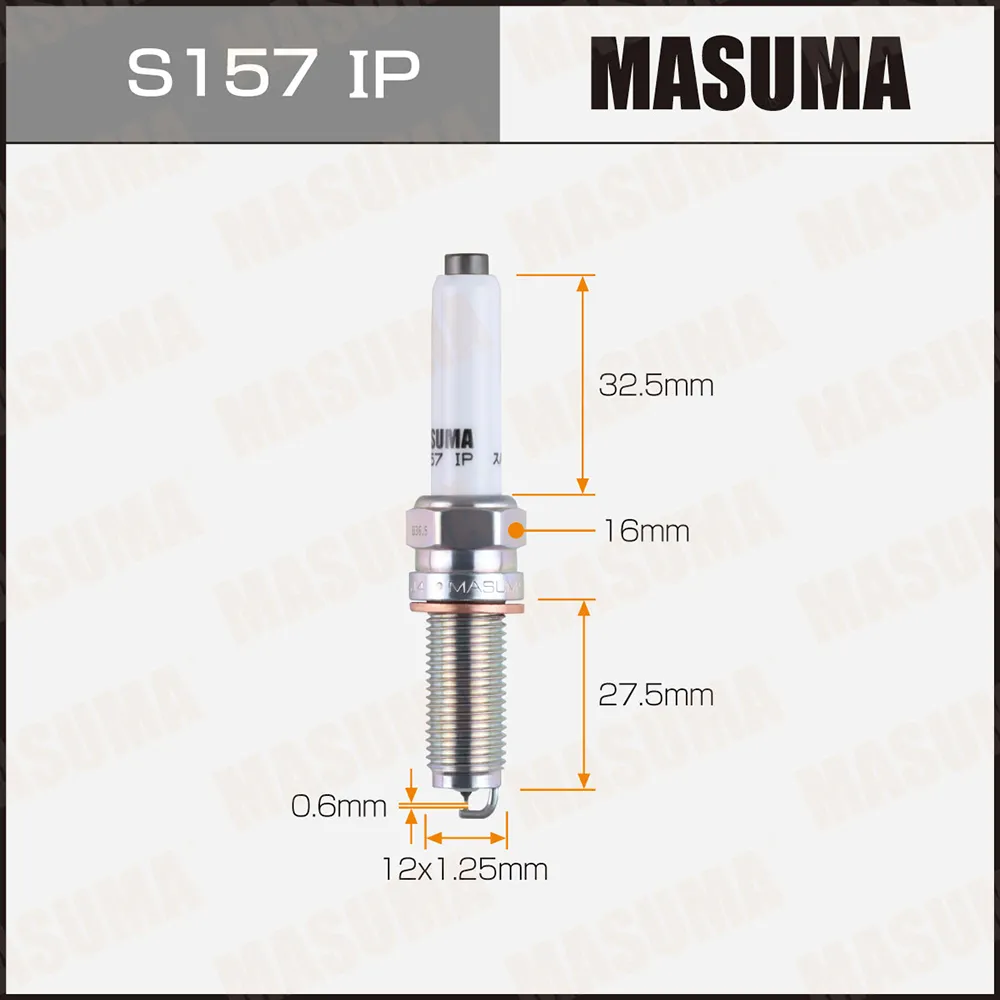 Свеча зажигания MASUMA IRIDIUM+PLATINUM (LDK8RTBIP) MASUMA S157IP