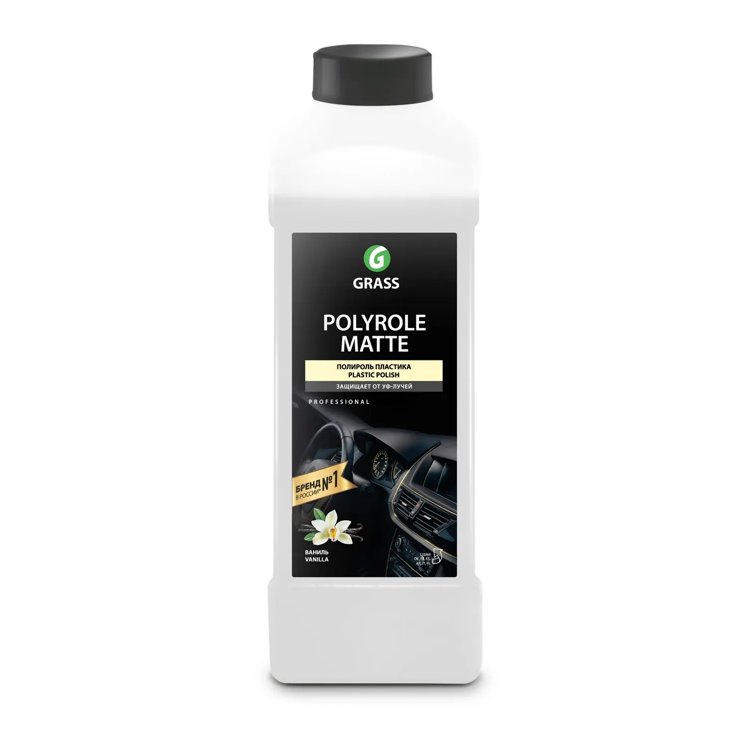 Очиститель-полироль пластика Polyrole Matte с ароматом ванили, 1л GRASS 110268 GRASS 110268