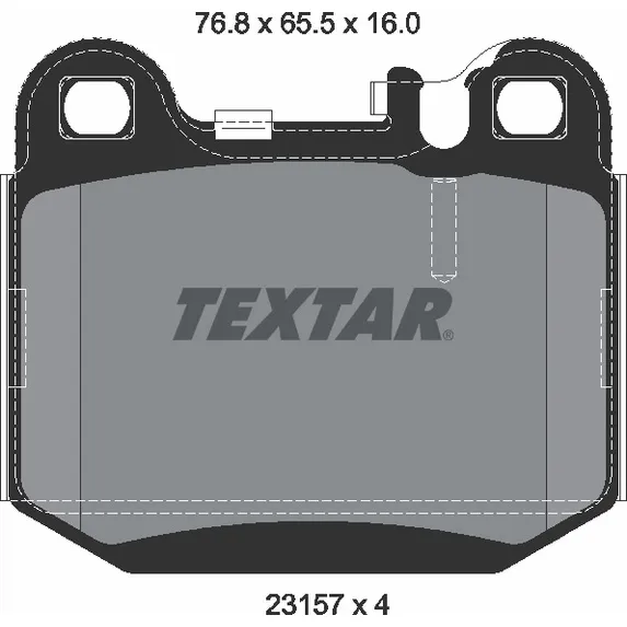 Колодки задние с противошумной пластиной Q+ MB W163 4.3-5.5L TEXTAR 2315702