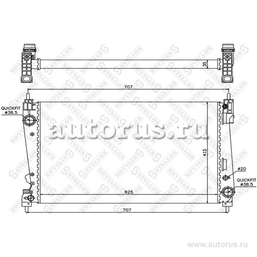 Радиатор системы охлаждения Opel Corsa D 1.3DTi 06> STELLOX 10-25770-SX