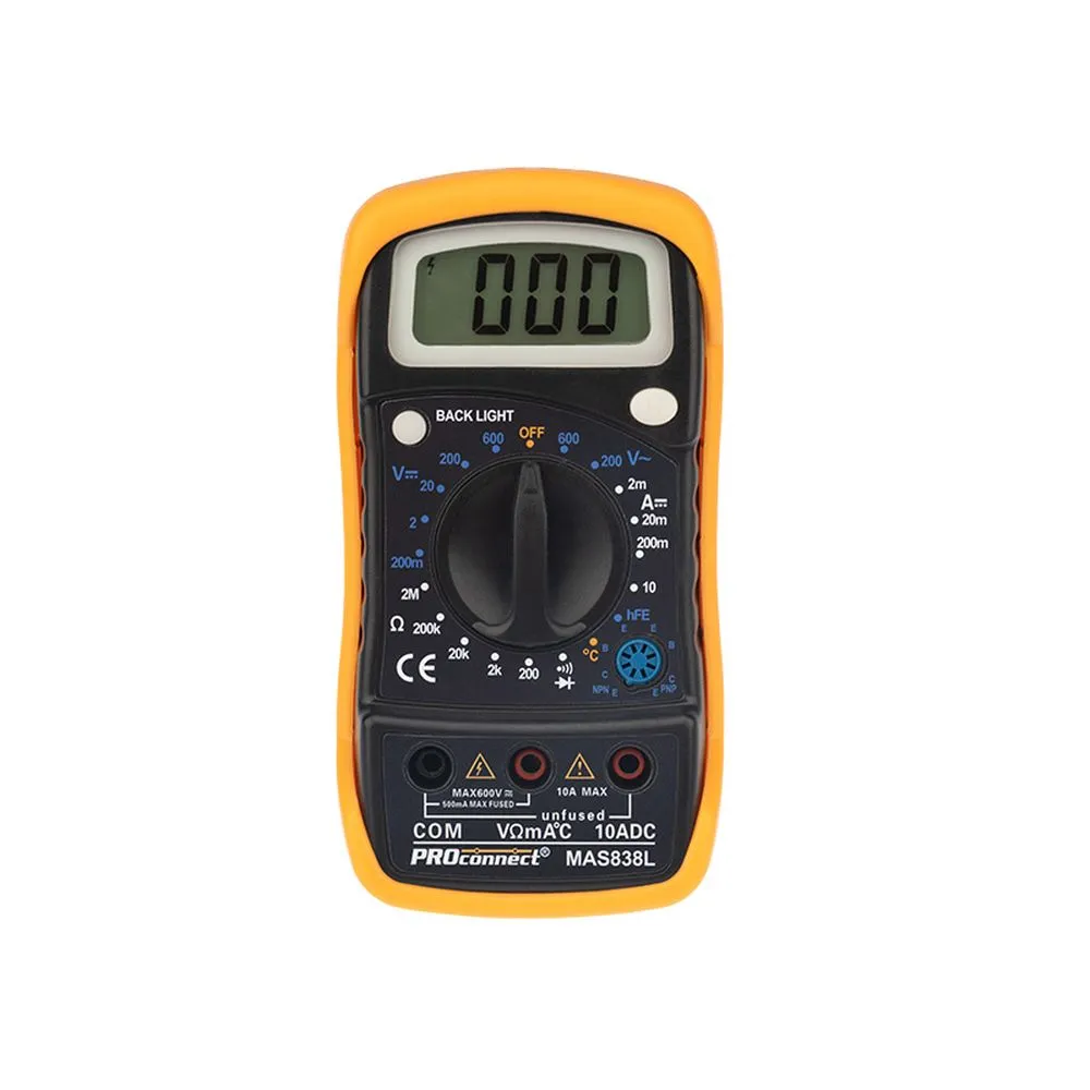 Портативный мультиметр MAS838L (DT858L) PROconnect 13-3022