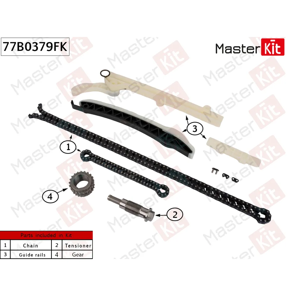 Комплект цепи ГРМ MERCEDES-BENZ A-CLASS (W177) 2018 - M 260 MASTERKIT 77B0379FK