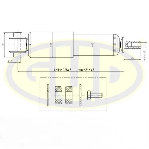 АМОРТИЗАТОР ЗАДН ГАЗ VW T4 1.8-2.8 90 G.U.D GSA341846