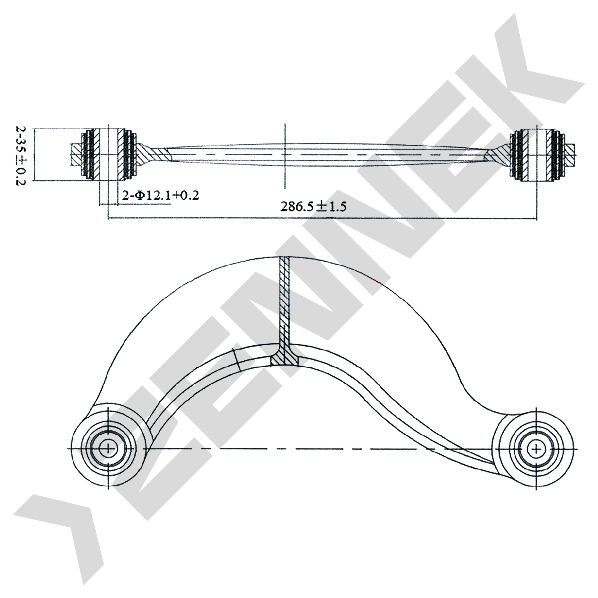 Рычаг задний верхний левый/правый FORD FOCUS 98, MAZDA 3 03 ZENNEK DCA0071
