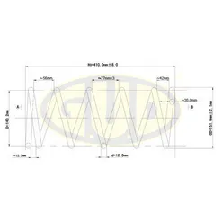 Пружина ПЕР Ford Focus 1.6i 16V 98> G.U.D GCS027571