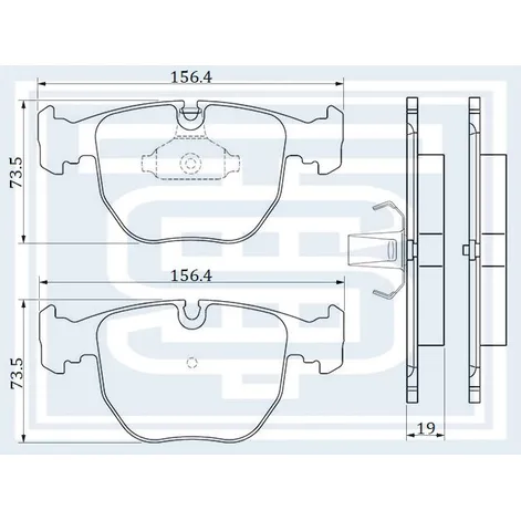 Колодки тормозные перед. BMWx5 (E53) STARKE 171-756