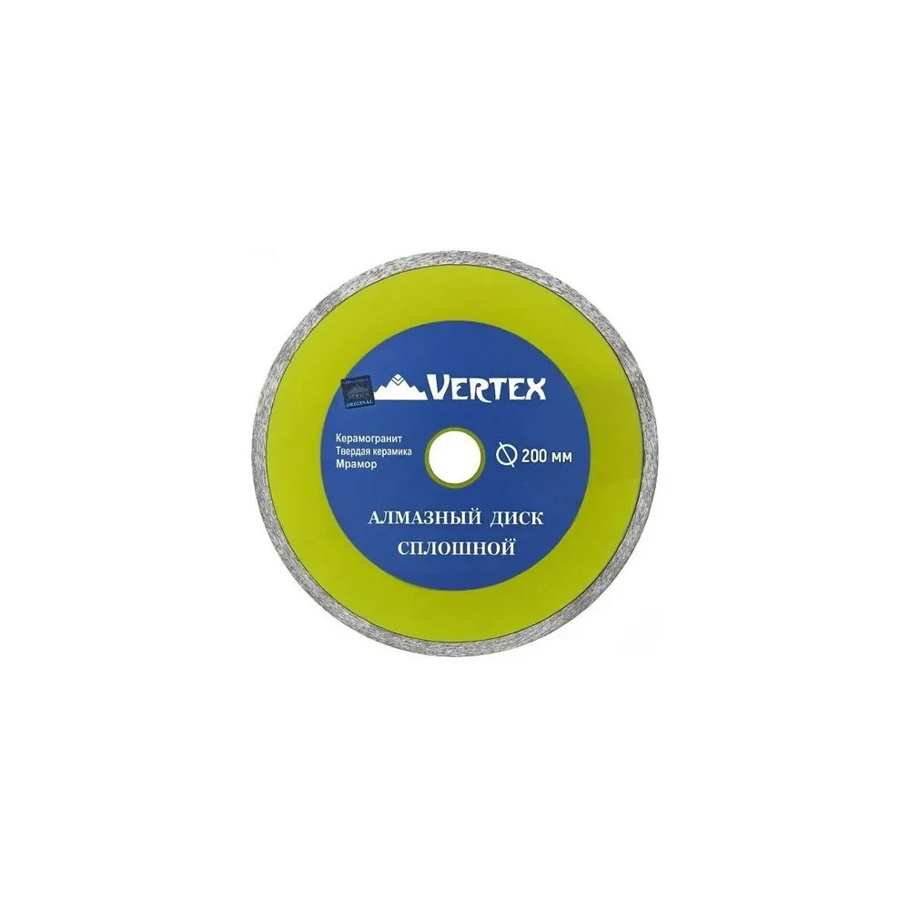 Диск отрезной, 200x25.4 мм, алмазный, сплошной, для плиткореза VertexTools 04-200-6