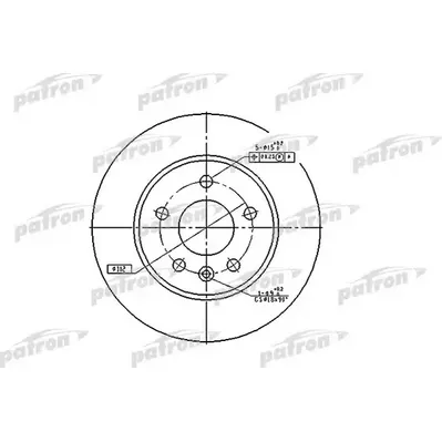Диск тормозной передний MERCEDES-BENZ: V-CLASS 96-03, VITO автобус PATRON PBD2797