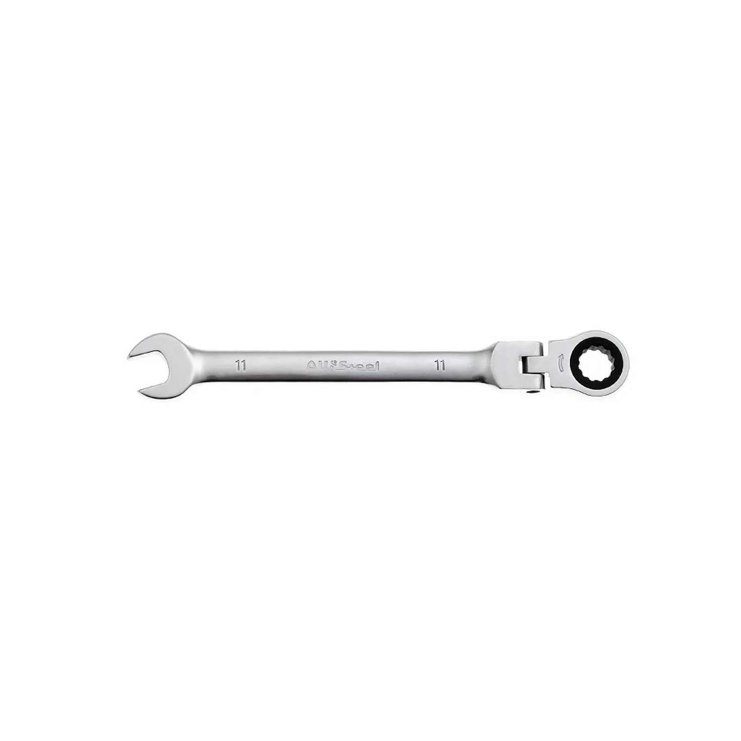 Ключ комбинированный, трещоточный, с шарниром, 11 мм AVSTEEL AV-315211