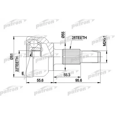 ШРУС наружн к-кт 27x59x28 ALFA ROMEO: 166 98 -, LANCIA: PATRON PCV1300