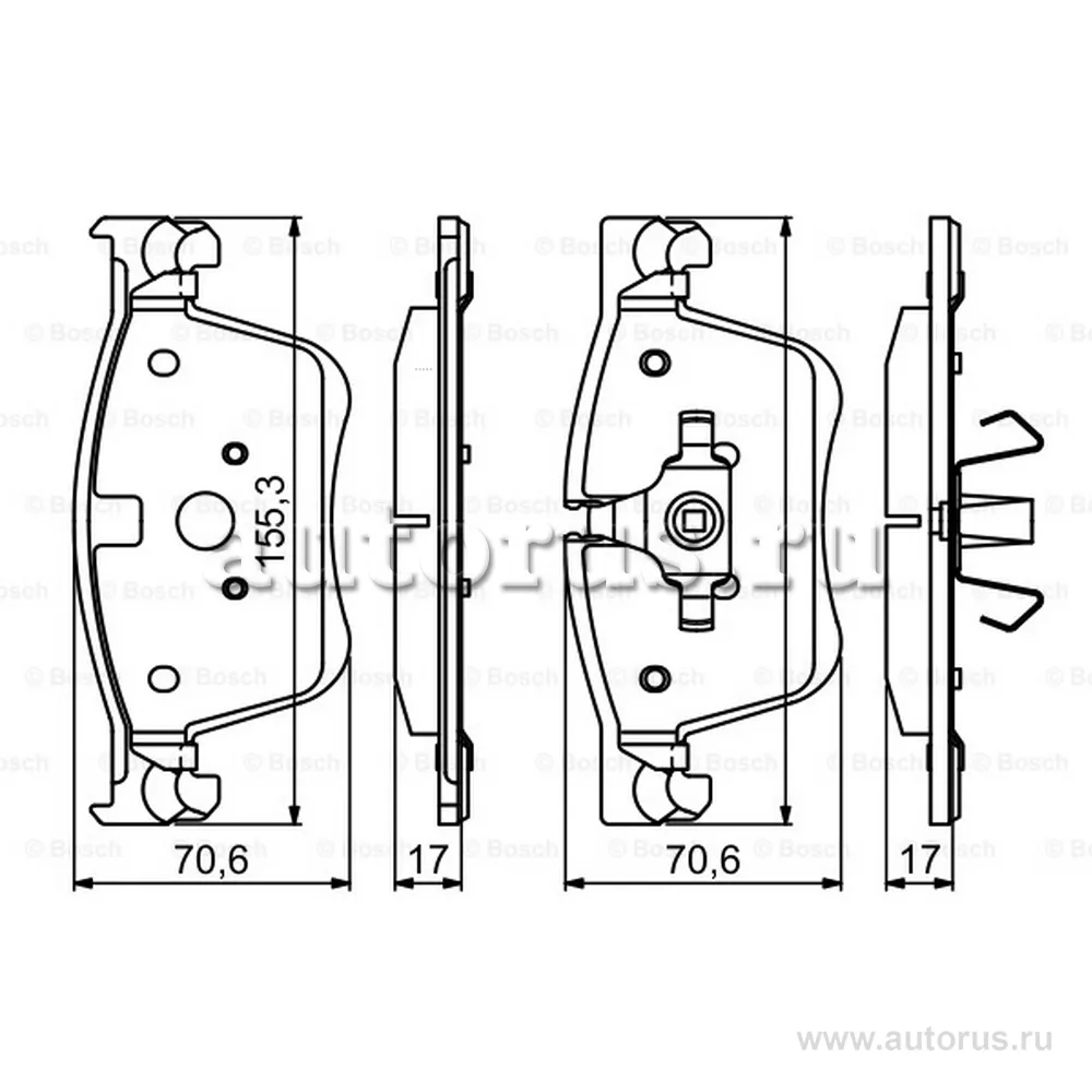 Колодки дисковые п. Peugeot, Citroen C4 Picasso 1.6 1.6HDi 13> BOSCH 0 986 494 696
