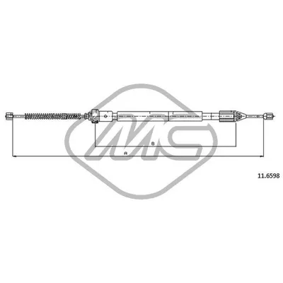 Трос ручника REN CLIO 1/2 16V C/ABS SX-LH Metalcaucho 83082