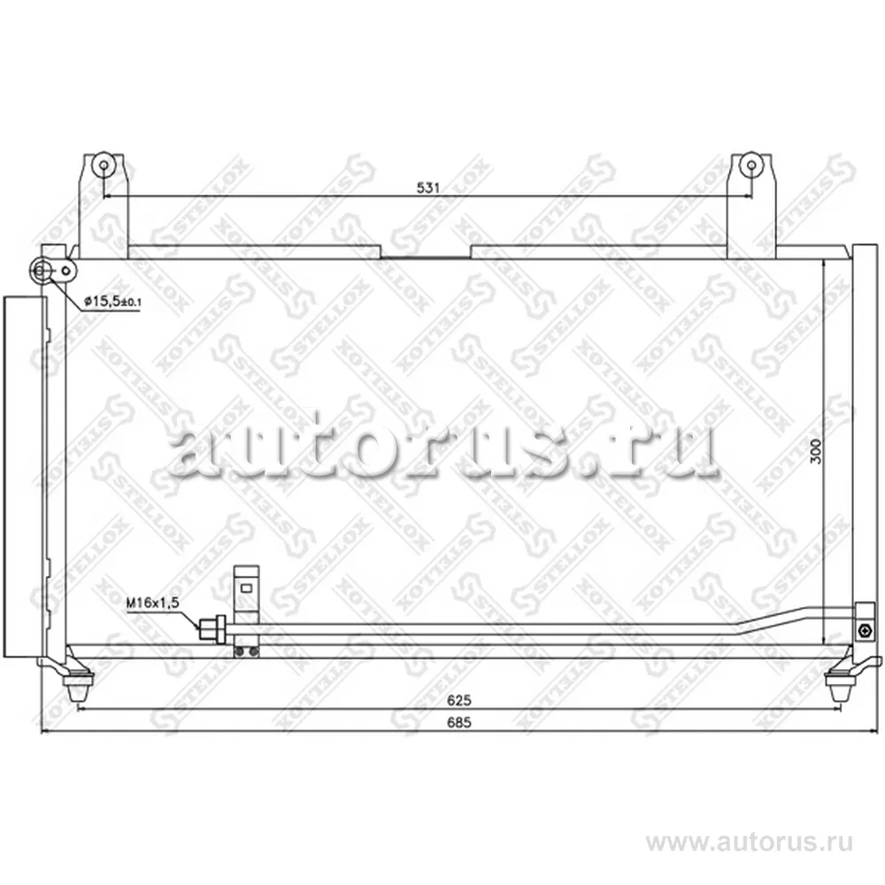Радиатор кондиционера Suzuki Liana all 01> STELLOX 10-45526-SX