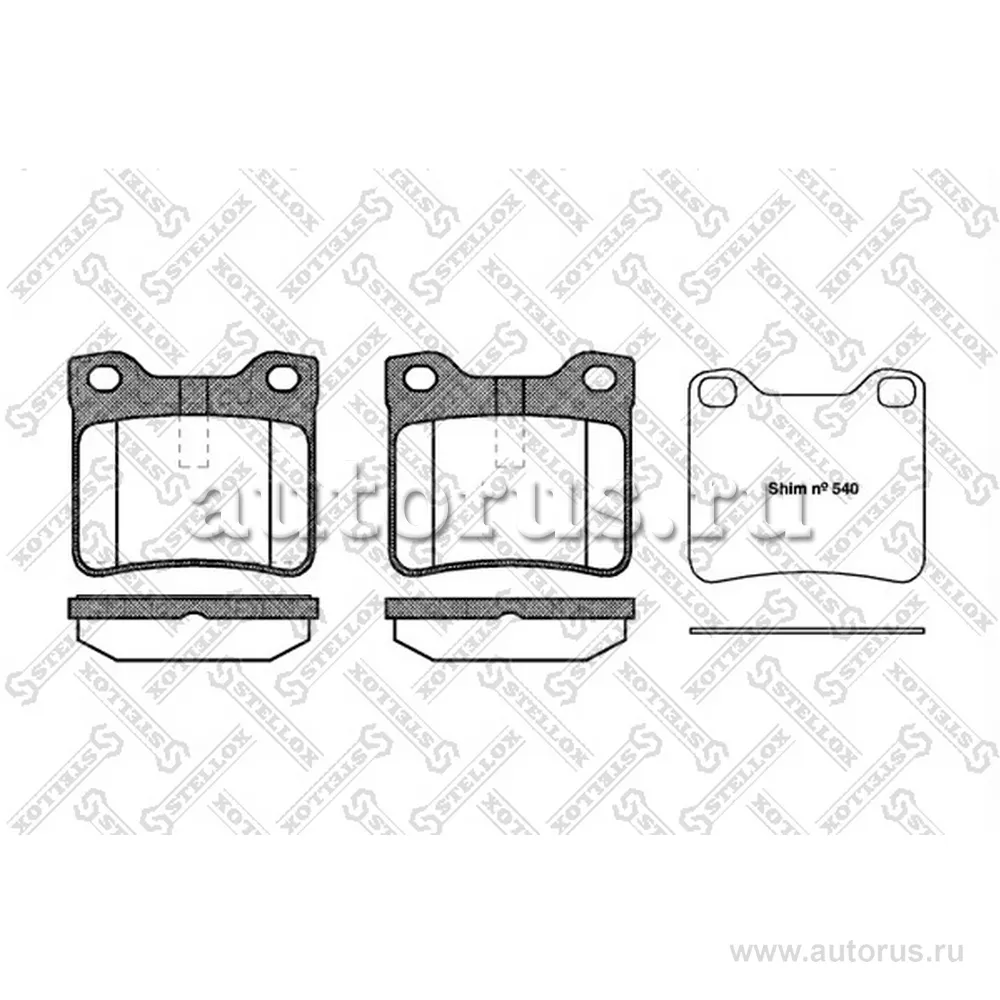 Колодки дисковые задн. Peugeot 406 1.8-3.0/1.9TD/2.0HDi/2.1TD 95-0 STELLOX 332 010B-SX