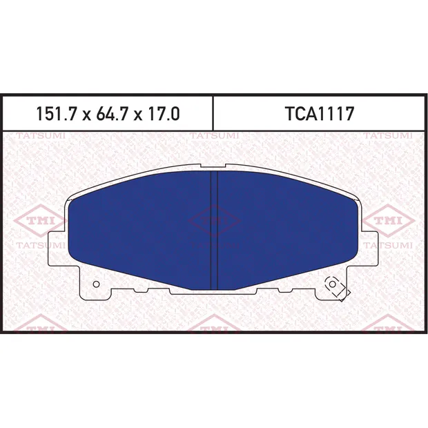 Колодки тормозные дисковые передние HONDA Accord 08-> TATSUMI TCA1117