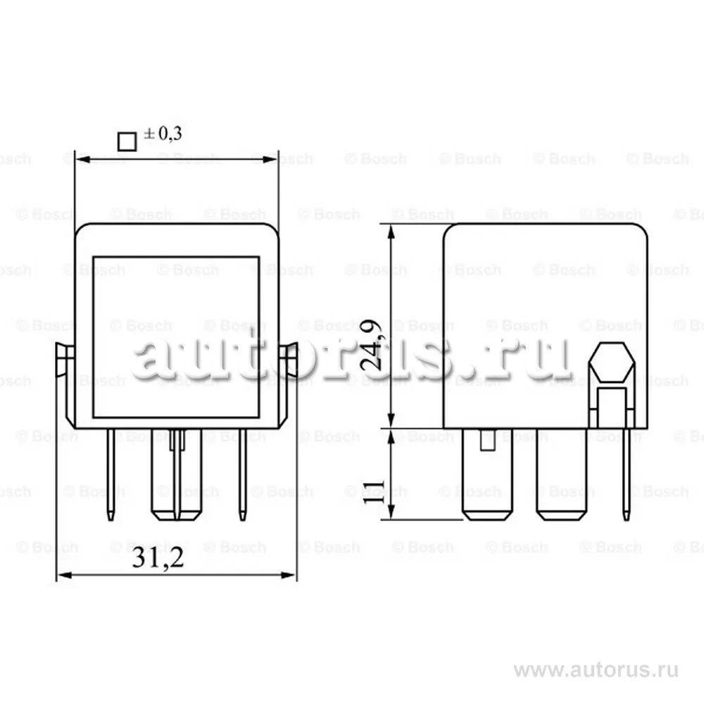 Реле системы стабилизации движения (ESP) MB W203/W211/W164/W221/W639+Sprinter BOSCH 0 986 332 041