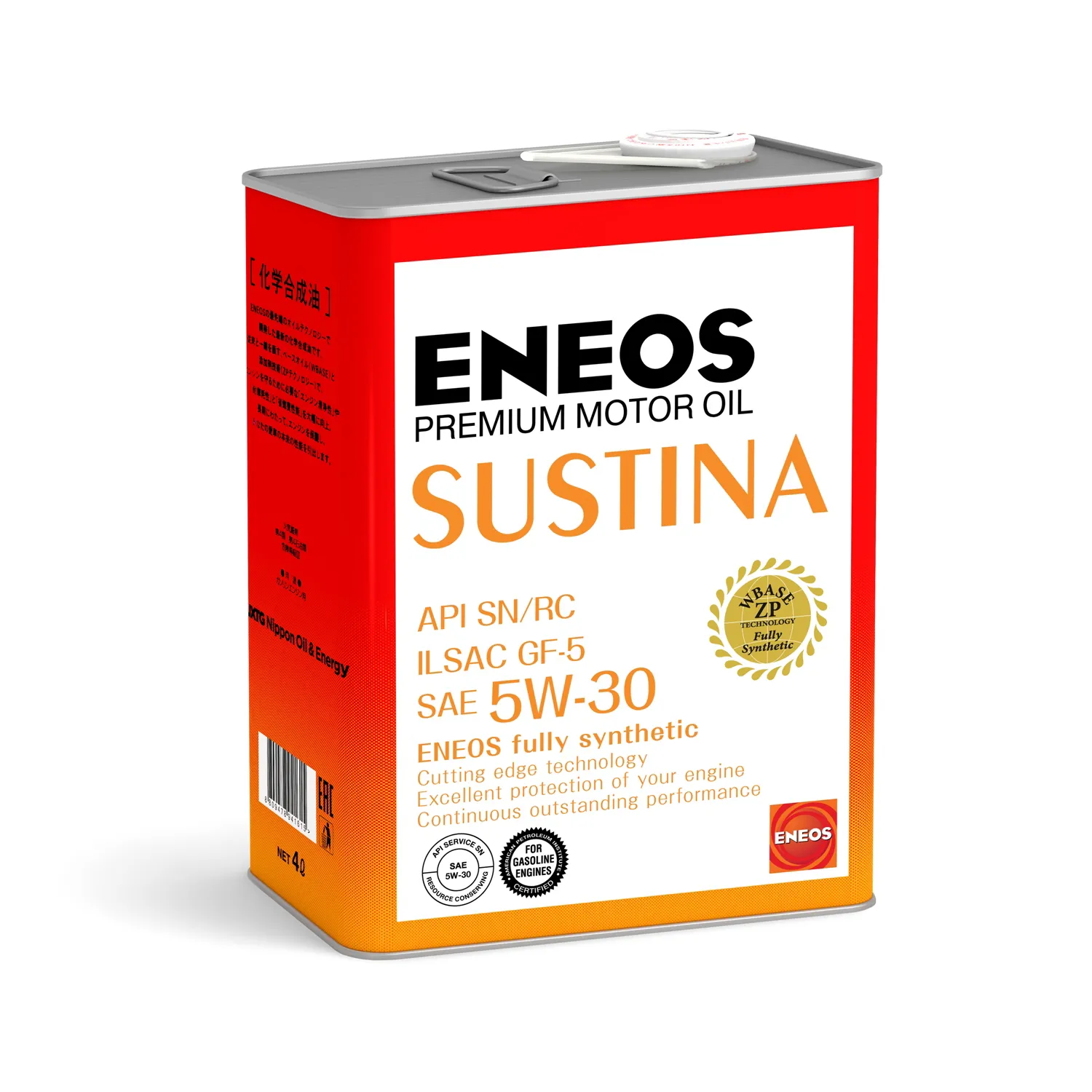 Масло моторное ENEOS SUSTINASN 5W-30 синтетическое 4 л 4943589134680