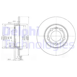 Диск тормозной 2шт в упаковке DELPHI BG3738