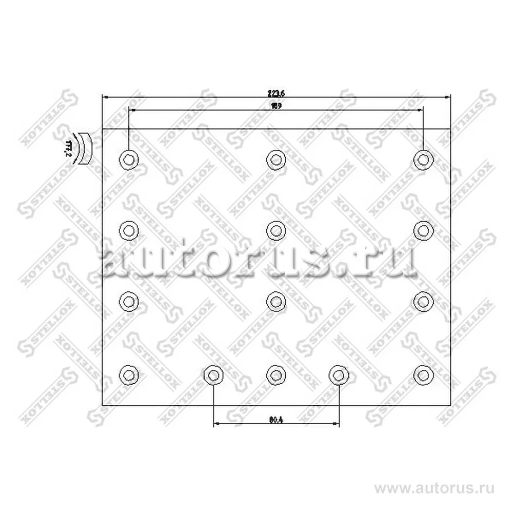 Накладки торм.с ЗАКЛЕПК.STD 19940 18.0-13.5(410x223(93680/L8.5 6.35x  STELLOX 85-01104-SX