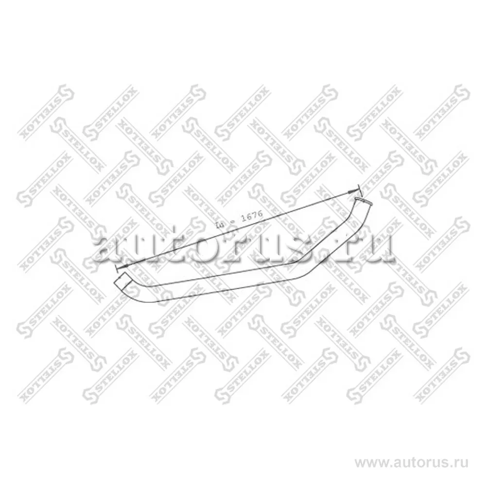 Труба глушителя выхлопная L 1676 3-изг MAN M2000L/M Euro1 STELLOX 82-03794-SX
