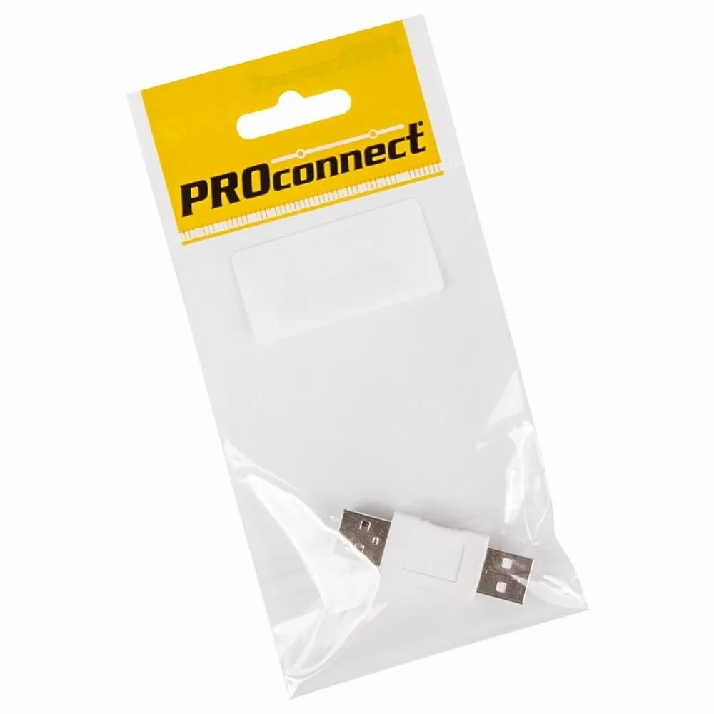 Переходник USB PROconnect, штекер USB-A - штекер USB-А, 1 шт., пакет БОПП