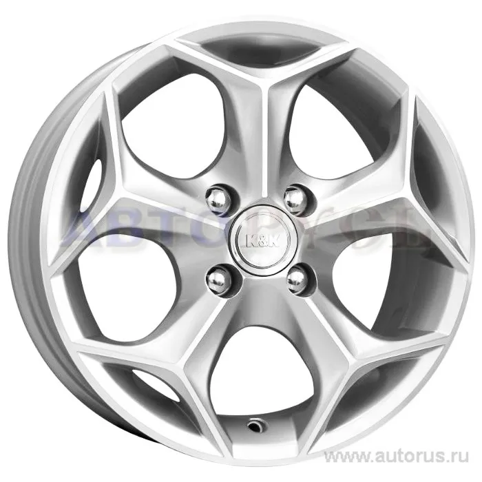 Диск литой R15 6J 5x112/66.6 ET40 КИК Кристалл алмаз сильвер A3542