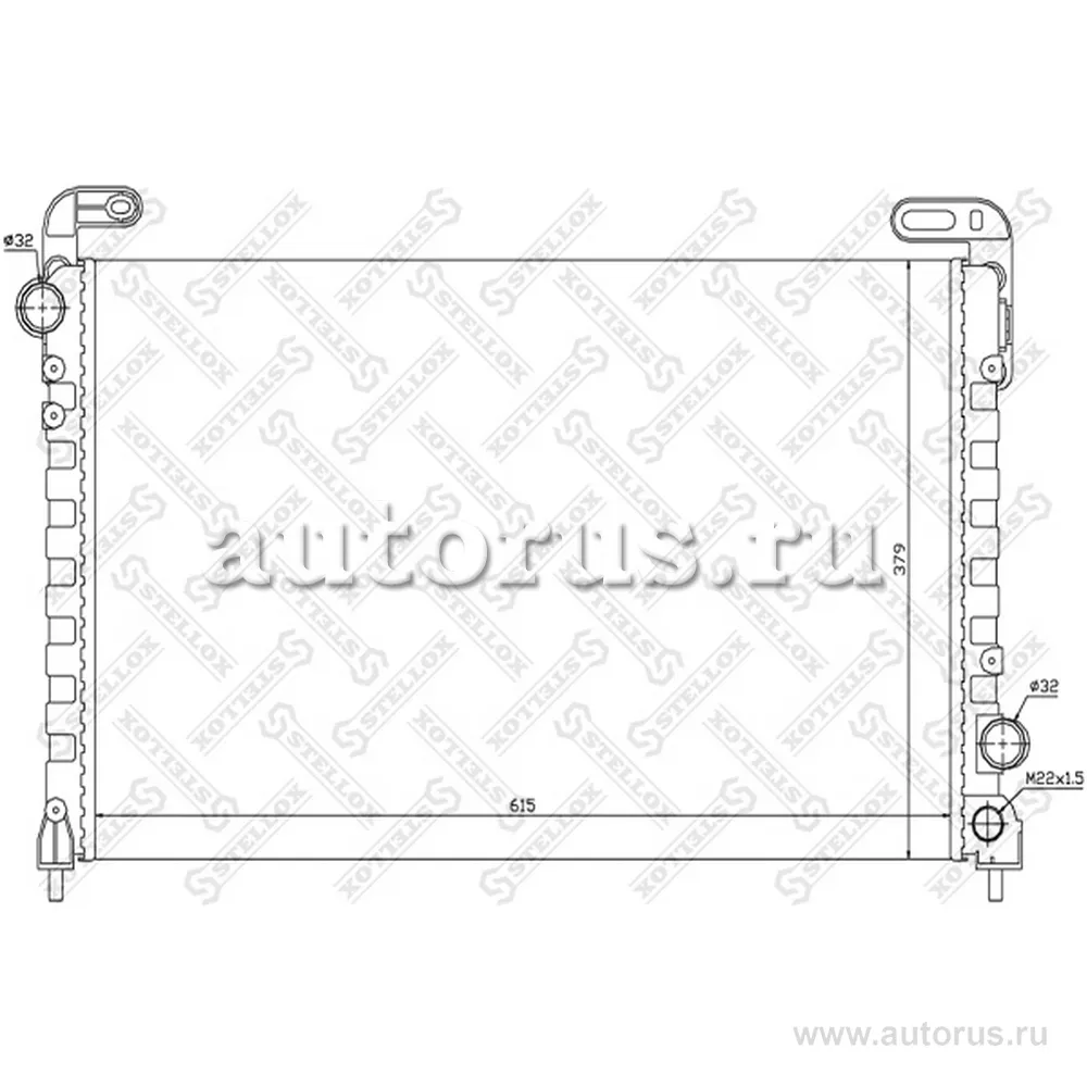 РадиаторRenault Safrane 2.0i/2.2i 92-00 STELLOX 1025241_SX