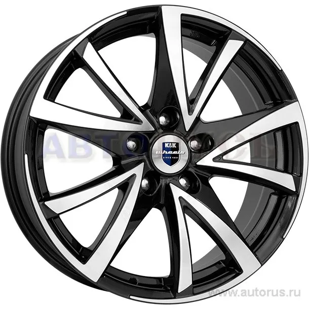 Диск литой R16 6.5J 5x108/67.1 ET40 КИК Игуана алмаз черный 01751