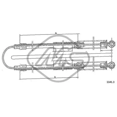 Трос ручника 128 ALL Metalcaucho 81266