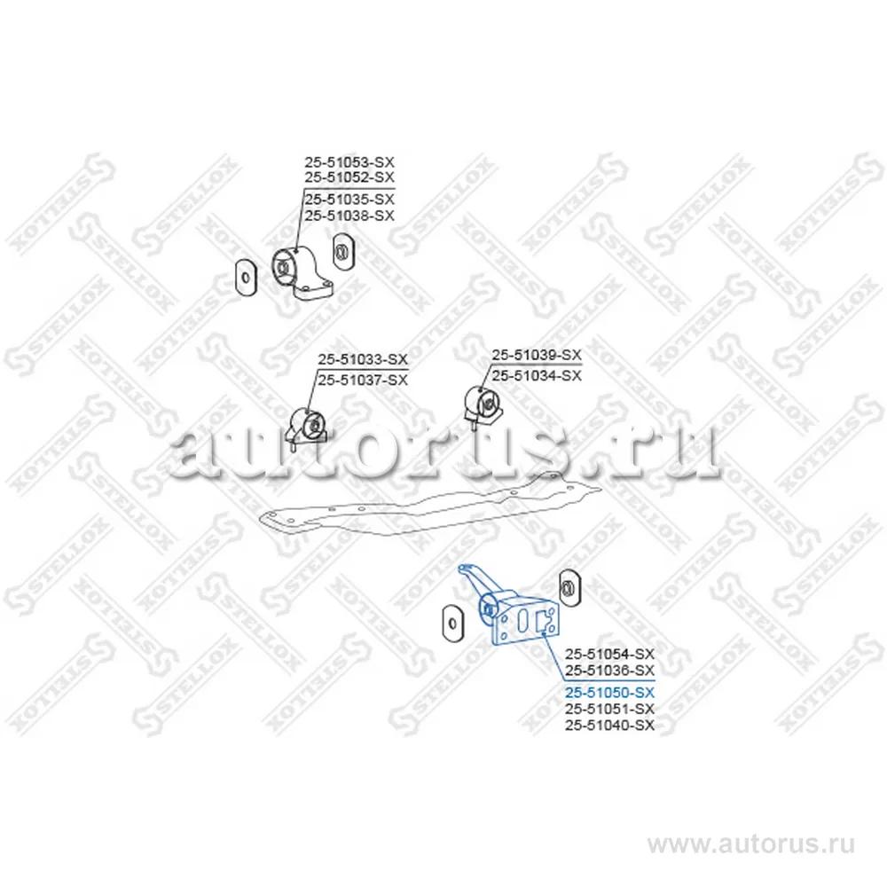 Подушка ДВС л.Hyundai Lantra 1.5 96-99 STELLOX 2551050_SX