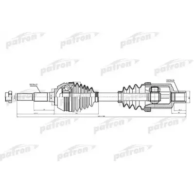 Полуось передн прав_CHEVROLET: BLAZER, S10 97-05 \ GMC: JI PATRON PDS1507