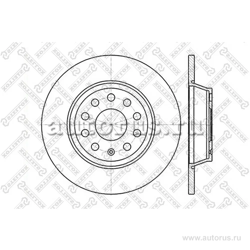 Диск тормозной задний MITSUBISHI CARISMA,VOLVO S40/V40 1.6-1.9D 95 STELLOX 60204840_SX